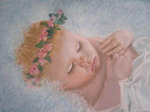 Baby Angel - Pastel Painting by Margo Kelley