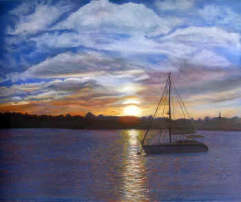 Just the Sunset and Me - Pastel Painting by Margo Kelley
