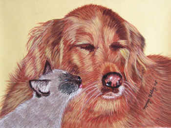 Brooke&Sage - Pastel painting by Margo Kelley