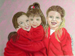 Sisters - Pastel Painting by Margo Kelley