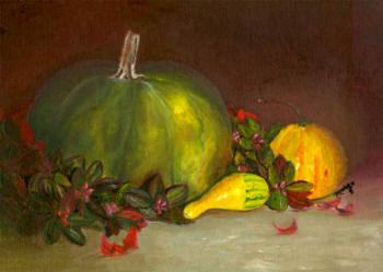 Autumn Harvest - oil painting by Margo Kelley