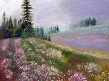 Field of Flowers - Oil Painting by Margo Kelley