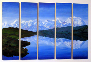 'Mt Denali' - Oil on Panel by Margo Kelley