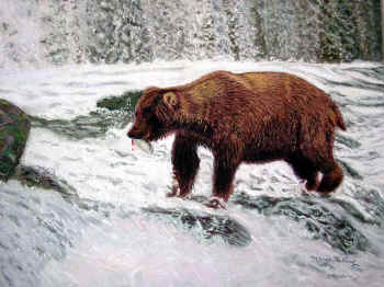 Alaskan Feast - Award-winning Pastel Painting by Margo Kelley