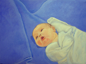 PJ - Oil on Canvas by Margo Kelley