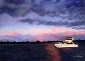 August Sunset - Pastel Painting by Margo Kelley