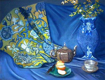 Tea Time - Pastel painting by Margo Kelley