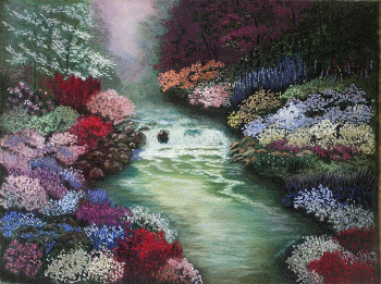 Spring in the Forest - Pastel Painting by Margo Kelley
