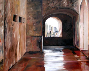 "Fort el Cristobal, San Juan" - Oil on Canvas by Margo Kelley